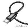 Дата кабель USB-C to USB-C 1.0m Wind 60W X89 black HOCO (6931474784384)