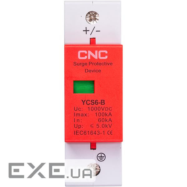Обмежувач імпульсних перенапруг CNC YCS6/1P-B 60-100KA DC1000V DC (NV821723) CNC YCS6/1P-B 60-100KA DC1000V DC (NV821723