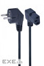 Кабель силовий Cablexpert CEE7/7-C13, 90 град., довжина 1.5 м, VDE, 3*1 мм кв . (PC-186A-VDE1B-1.5M)