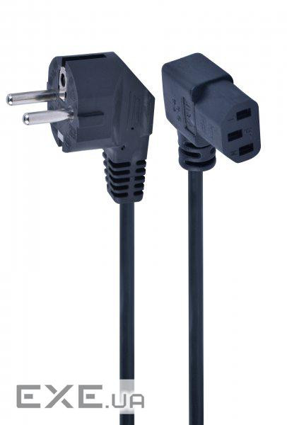 Кабель силовий Cablexpert CEE7/7-C13, 90 град., довжина 1.5 м, VDE, 3*1 мм кв . (PC-186A-VDE1B-1.5M)