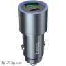 Зарядний пристрій HOCO 1xUSB-C PD30W + 1xUSB QC3.0 48W car adapter Z60 gray (6942007642095)