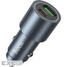 Зарядний пристрій HOCO 1xUSB-C PD30W + 1xUSB QC3.0 48W car adapter Z60 gray (6942007642095)