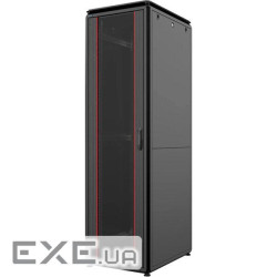 Шафа MIRSAN 19, 36U, GTV, скляні двері, 600x1000 мм, максимально 2000 кг, чорна (MR.GTV36U61DE.01) (MR.GTV36U61DE.01)