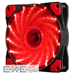 Кулер корпусний 12025 DC sleeve fan 3pin + 2pin - 120*120*25мм, 12V, 1100об/х (SRHX-15LED-Red)