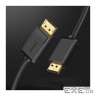 Кабель мультимедійний DisplayPort M to DisplayPort M 1.0m DP102 black Ugreen (10244) (UGR-10244)