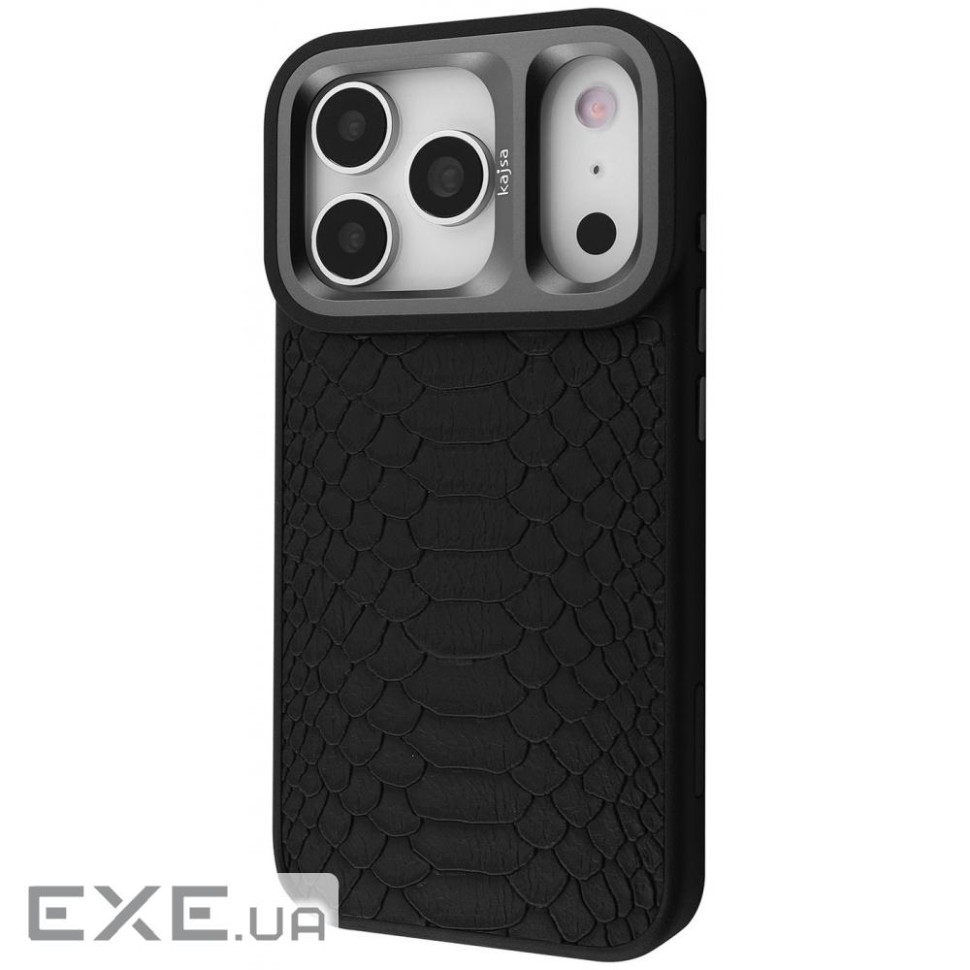Чехол Kajsa Snake Pattern with Magnetic Ring iPhone 17 Pro Max black (65336 black)