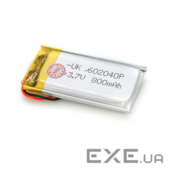 Літій-полімерний акумулятор 6*20*40mm (Li-ion 3.7В 450мА&middot,год) (602040-16535) (602040(16535)) ) (602040-16535) (60