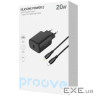 СЗУ Proove Silicone Power 2 20W (Type-C) + Cable Type-C to Lightning (1m) black (WCSP22010001)