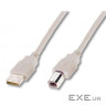 Кабель для принтера USB 2.0 AM/BM 3.0m Digitus (AK-300102-030-E)