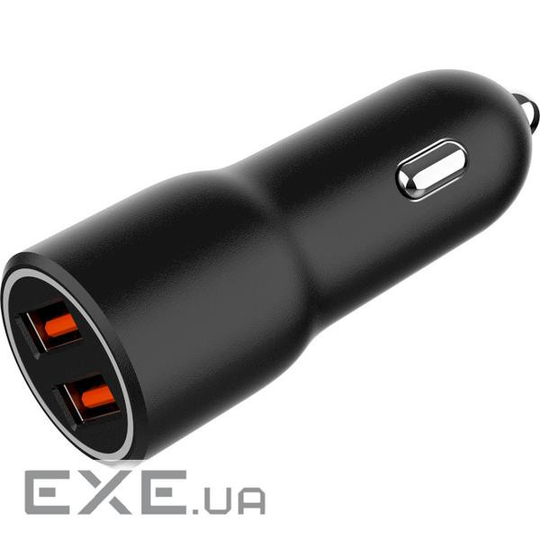 Зарядний пристрій Gembird 2xUSB QC3.0 car adapter black (TA-UC-A2QC36-CAR-01)