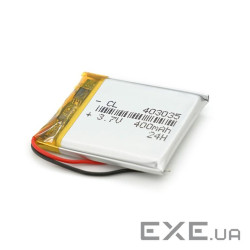 Літій-полімерний акумулятор 4*30*35mm (Li-ion 3.7В 400мА&middot,год) (403035) ) (403035)