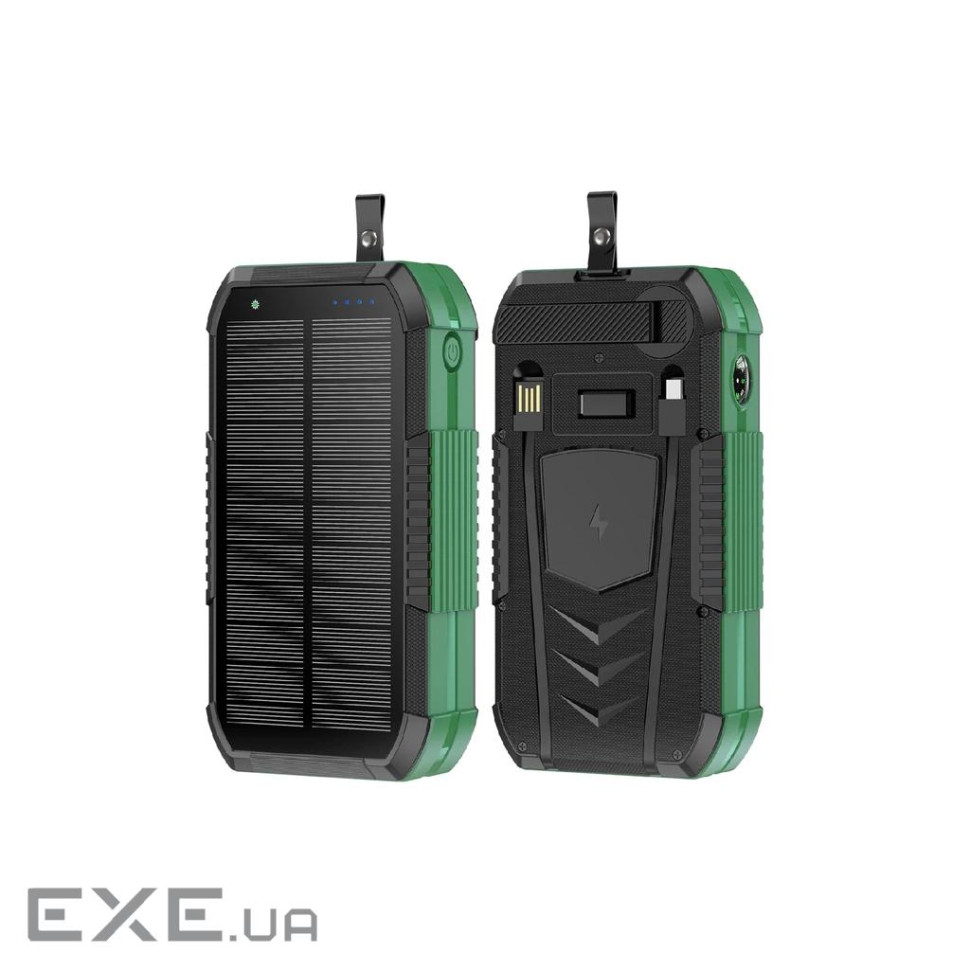 Батарея універсальна AURA NRG-40SE ARM SOLAR 40000mAh Wireless Dynamo charging Green (PBANRG40SEG)