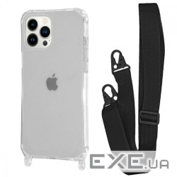 Чохол WAVE Clear Case with Strap iPhone 13 Pro black (57010 black)