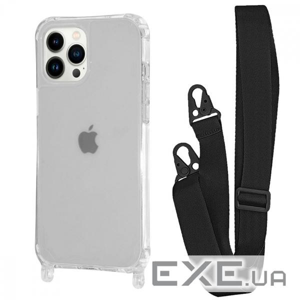 Чохол WAVE Clear Case with Strap iPhone 13 Pro black (57010 black)