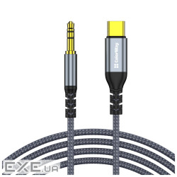 Кабель мультимедійний USB-C to 3.5mm M 1.2m gray ColorWay (CW-CBPDJ071-G)