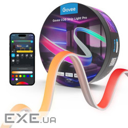 Стрічка світлодіодна розумна Govee H61E5 COB Strip Light Pro, 3м, RGBIC+W, WI-FI/Bluetoot (H61E53D1) , RGBIC+W, WI-FI/Bl