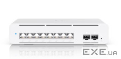 Ubiquiti Switch UniFi 8x10G RJ45/2xSFP+ Managed PoE++ 155W 1,3" Touchscreen (USW-PRO-XG-8-POE)