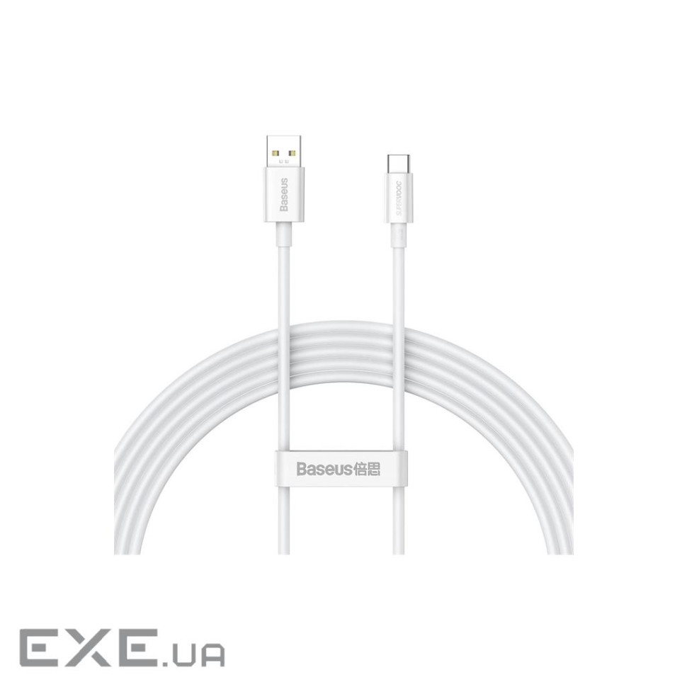 Кабель Baseus Superior Series (SUPERVOOC) Fast Charging Data Type-C 65W (2m) white (CAYS001002)