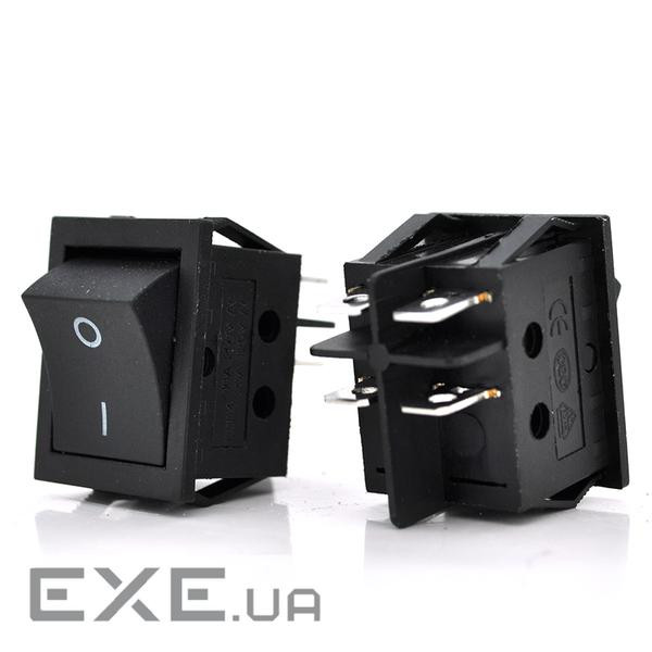 Перемикач ON-OFF KCD4-201, 250VAC/16A, 4 контакти, Black, Q50 (246*170*41) 0,65 кг