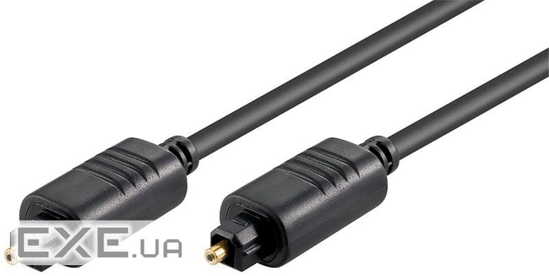 Кабель аудіо оптичний Toslink 3.0m,D=5.0mm OpticalFiberD=1.0mm,чорний (75.05.1222-1) (75.05.1222-1)