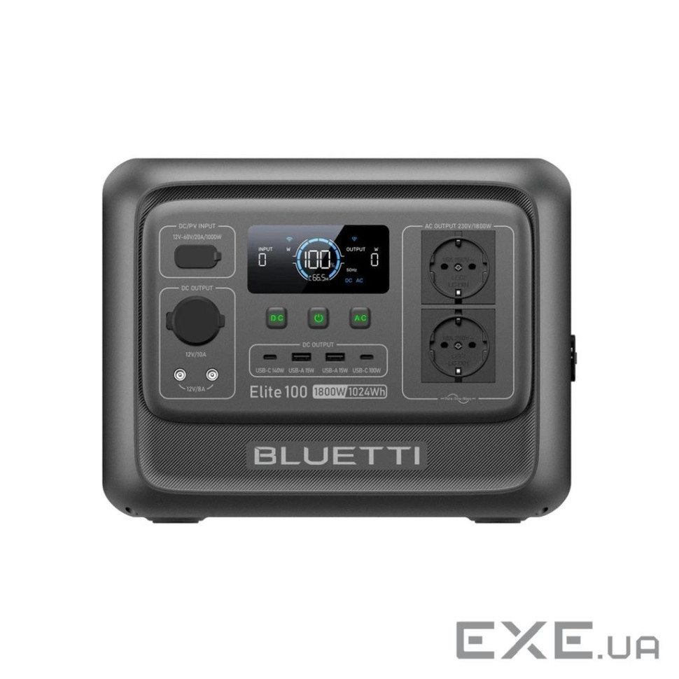 Зарядна станція BLUETTI Elite 100 V2, 1800W 1024Wh (EL100V2) (Elite100V2/noVAT)