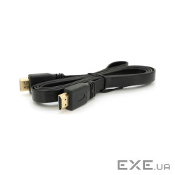 Кабель мультимедійний HDMI M to HDMI M 1.5m V1.4 black Merlion (YT-HDMI(M)/(M)SLIM-1.5m/04460)