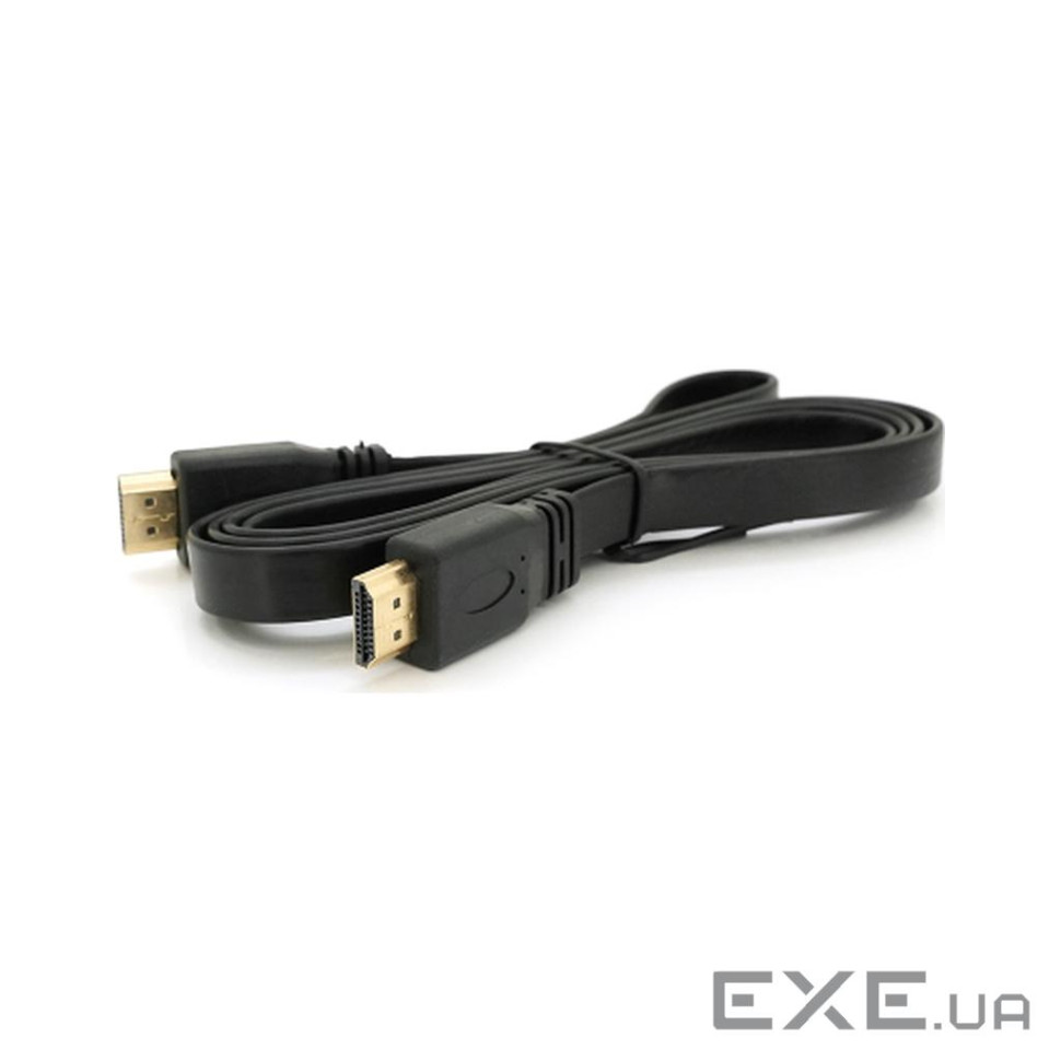 Кабель мультимедійний HDMI M to HDMI M 1.5m V1.4 black Merlion (YT-HDMI(M)/(M)SLIM-1.5m/04460)