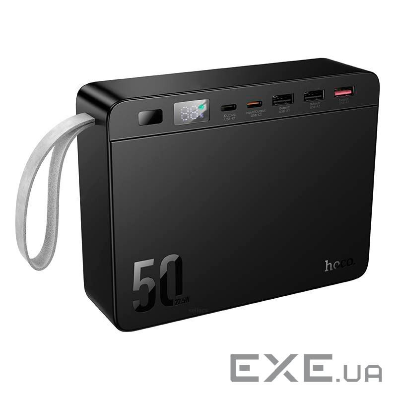 Power Bank HOCO J166 50000mAh, PD20W+22.5W, Black, 1.030kg