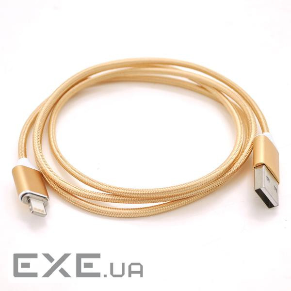 Кабель USB - Lightning 1 м Gold, магнітний (YT-MCFB-L/G) (YT-MCFB-L/G)