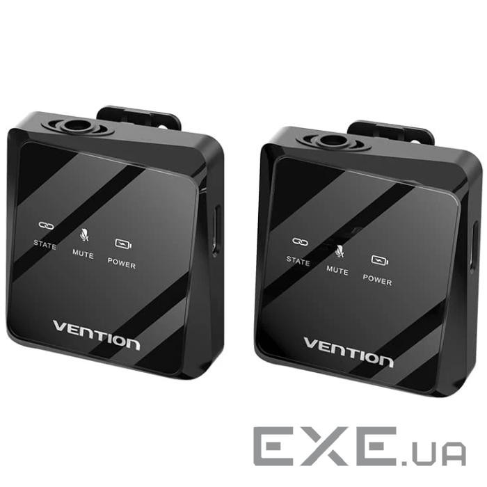 Мікрофон VENTION USB-C 2-Pack Wireless Lavalier Black (NCBB0)
