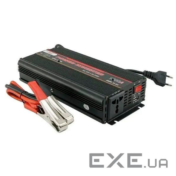 Інвертор напруги UKC 1800ВА(900Вт)+CHARGE 20A, 12 / 220V approximated, 1 універсальн (UKC1800ВА+C) +C)