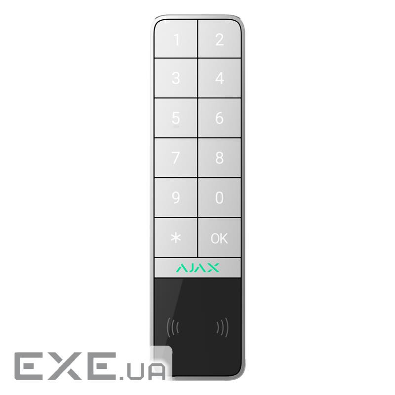Беспроводная клавиатура Ajax KeyPad Outdoor Jeweller (8EU) ASP white