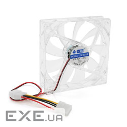 Кулер корпусний 12025 DC sleeve fan 4pin - 120*120*25мм, 12V/0,15A, 1900об/хв , Blue (HXS-Blue)