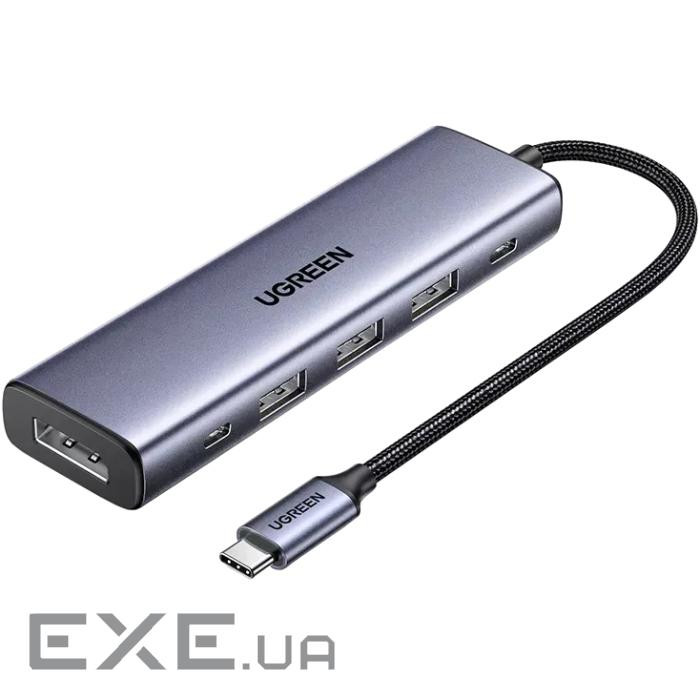 Док-станція USB3.0 Type-C -->DP 4K60Hz/3xUSB-А /2xType-C/100W 5-in-1 CM511 Ugreen (75642)