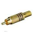 Роз"єм RCA-конектор,/M Metal Gold D=7.0mmm Black,чорний (75.01.1617-1)