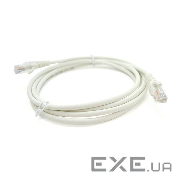Патч-корд OK-net Кат.5e UTP 24AWG LSZH Білий 2м (OK-PC5203-W-LS0H)