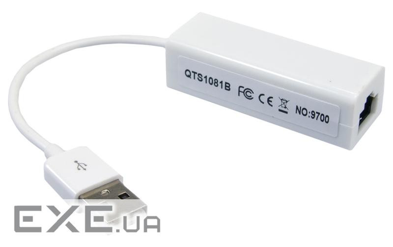 Перехідник мережевий USB2.0 A-RJ45 FastLAN M/F,(USB2.0) 0.1m PC/Mac,білий (62.09.8410-1) (62.09.8410-1)