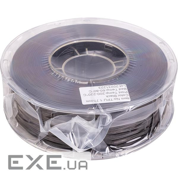 TPU-пластик PowerPlant Filament для 3D-принтера 1.75 мм 1 кг, чорний (PT812981)