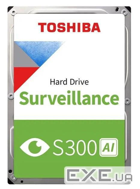 HDD Video Surveillance TOSHIBA S300 AI 8TB CMR, 3.5", 512MB, 7200RPM, SATA, 64 camer (MG10ADA800E-V)