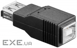 Перехідник обладнання USB2.0 A-B F/F,адаптер прямий,чорний (62.09.8153-1) (62.09.8153-1)