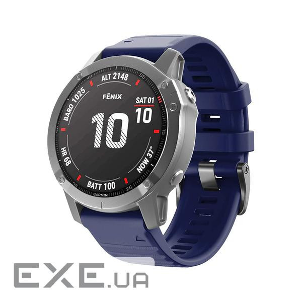 Ремінець для смарт-годинника Armorstandart Silicone 26mm для Garmin Fenix 5x/6x Dark Blue (ARM60804)