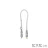 Дата кабель 6in1 inCharge XL 0.3m white Rolling Square (XLS02R)
