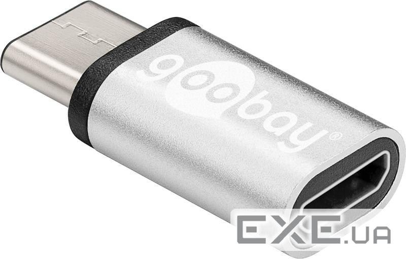 Перехідник обладнання USB Type-C-2.0microB M/F,(USB2.0) адаптер Silver,срібний (75.05.6636-1) (75.05.6636-1)