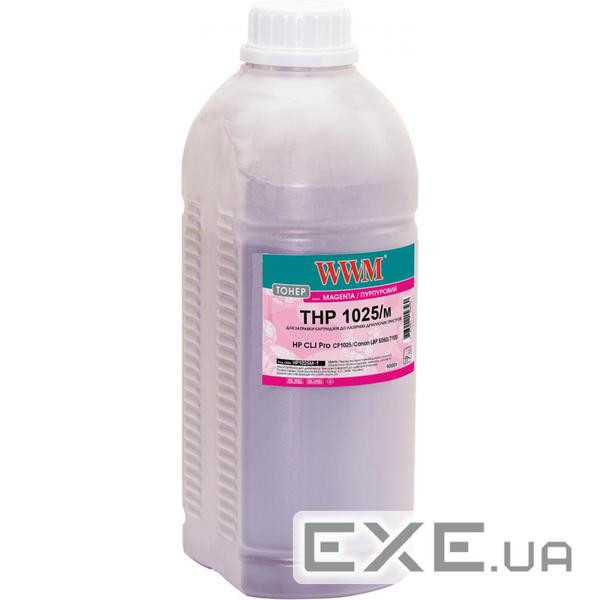 Тонер HP CLJ CP1025/Canon LBP 5050/7100 , 1000г Magenta WWM (HP1025M-1)
