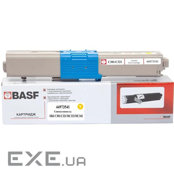Тонер-картридж BASF OKI C301/C321/MC332/MC342/ 44973541 Yellow (KT-44973541) (BASF-KT-44973541)