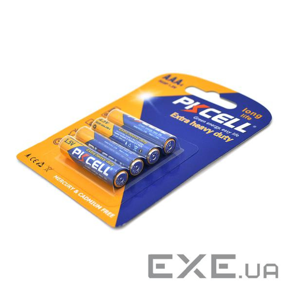 Батарейка сольова PKCELL 1.5V AAA/ R03, 4 штуки в блістері ціна за блістер , Q12 (9314)