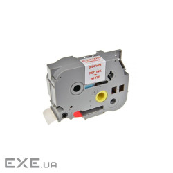 Стрічка для принтера етикеток UKRMARK RL-B-T252P-RE/WT, аналог TZE252. 24 мм х 8 м (CBTZ252)