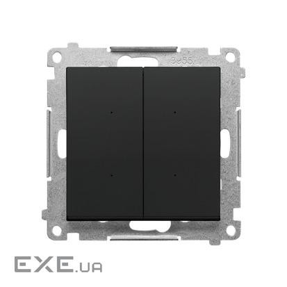 Двокнопковий контролер освітлення Simon55, 230В 2х5А, чорний матовий (TEW2W.01/149)