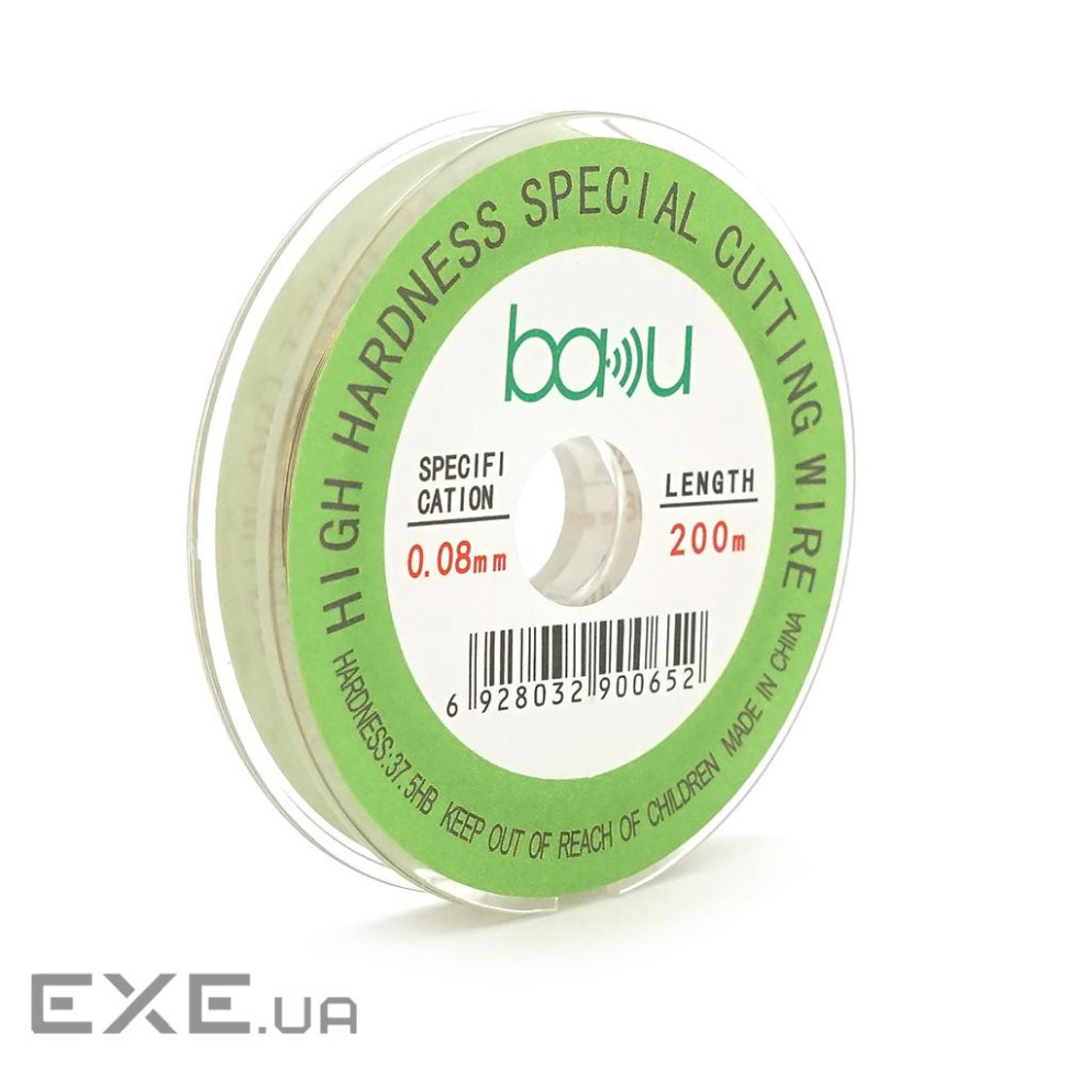 Дріт (струна) BAKKU 0,08mm для розділення комплектів дисплей+тачскрин, 200м (BK0.08*200m)