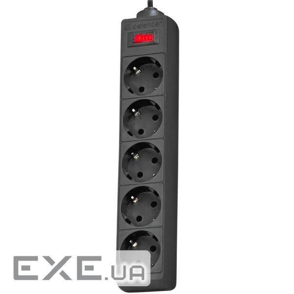Мережевий фільтр DEFENDER ES 3 Black, 5 розеток, 3м (994850)